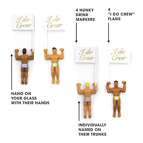 Bride Squad Drink Markers and Wine Glass Charms - Bachelorette Party Accessories