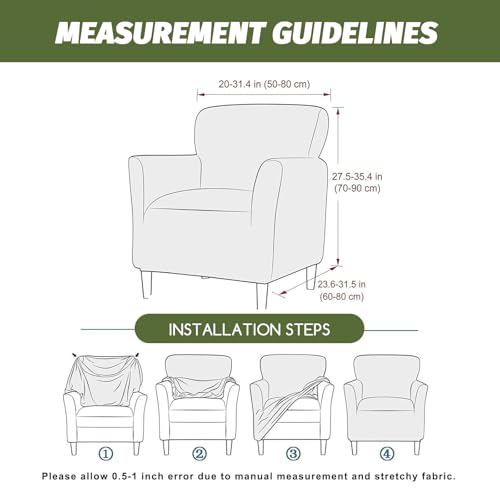 Stretch Armchair Slipcover with Arms - Soft, Anti-Slip Furniture Protector