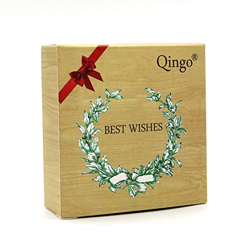 Qingo Silver Rhinestone Lid Bracelet Flask with Funnel 3.5 oz Stainless Steel