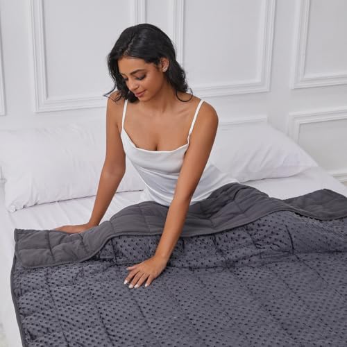 15 lb Weighted Blanket for Adults - Soft Crystal Velvet, 60x80