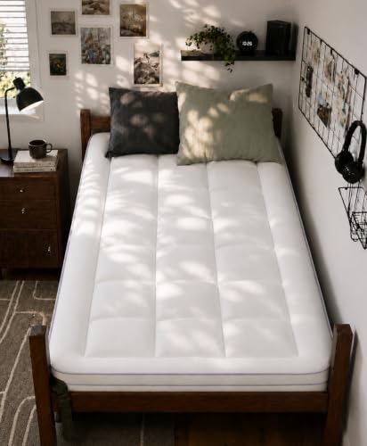 Twin XL Mattress Topper - 3 Inch Dual Layer Memory Foam for Comfort