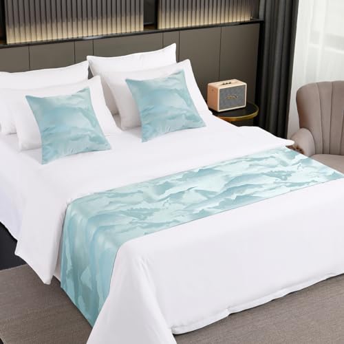 AMBERIS Modern Soft Decorative Bed Runner Scarf, Fade-Resistant