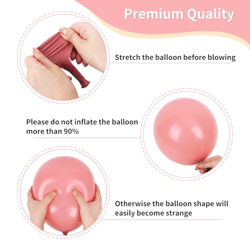 65pcs 12-Inch Pink and Rose Gold Balloon Set for Parties