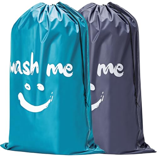 Extra Large Laundry Bag 28" x 40" - 2 Pack Heavy Duty Nylon Drawstring