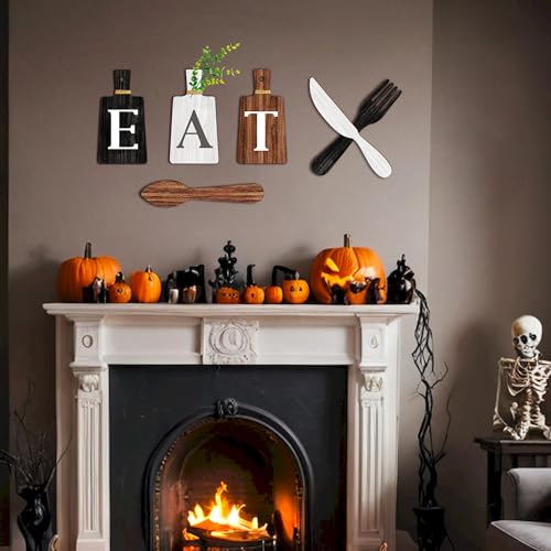 6-Piece Rustic Farmhouse Kitchen Wall Decor Wooden Hanging Sign Set