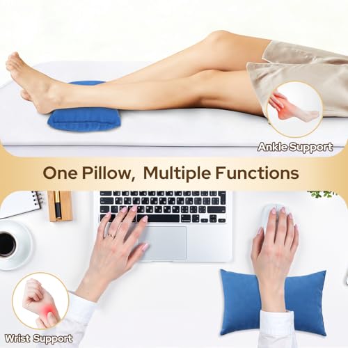 Mini Neck Travel Pillows - 2-Pack Portable Microfiber 7"x11"