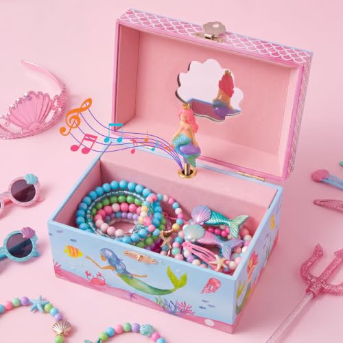 Jewelry Box for Girls - Musical Mermaid Design with Storage Compartments