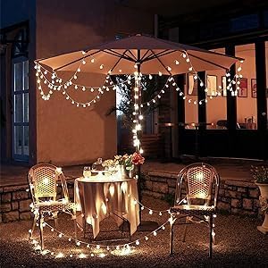 Skiennix LED Globe String Lights - 52FT Total Length, 120 LEDs, Waterproof with Remote | 8 Modes for Home & Party Decor