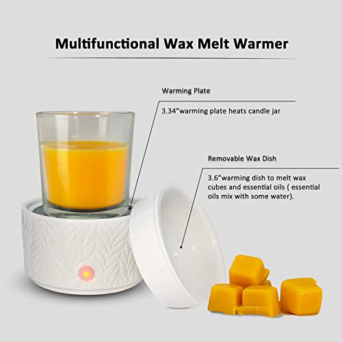 Ceramic Wax Melt Warmer - 3-in-1 Electric Fragrance Oil Burner for Home Decor