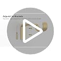 Adjustable Heavy Duty Gold Curtain Rod 66 to 120 Inch Window Set