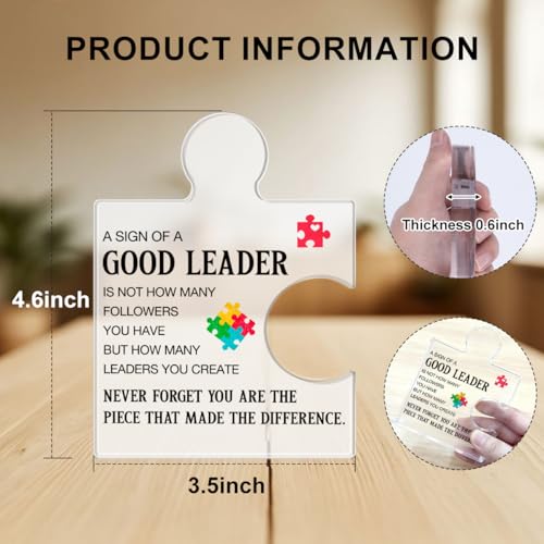 Unique Gift-09 Leadership Acrylic Plaque Sign for Boss, Retirement, Christmas, Birthday - Office Decor