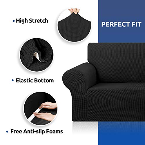 Stretch Jacquard Sofa Slipcover for 3 Cushion Couch (78"-94") - Pet Friendly