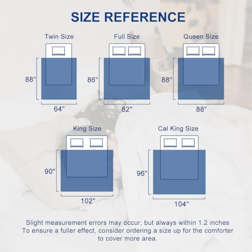MEELUS All-Season Cooling Duvet Insert - Queen Lightweight Comforter (88x88")