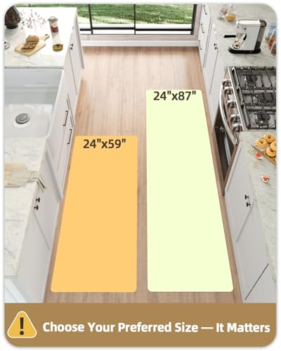 24x59 Vintage Boho Anti-Fatigue Kitchen Mat, Waterproof Cushioned Standing Rug
