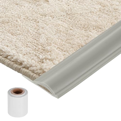 Flexible Silicone Carpet Transition Strip - 9.8ft Floor Edge Trim, Gray