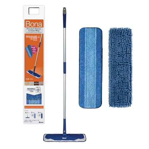 3-in-1 Multi-Surface Microfiber Mop - Telescoping Handle & Washable Pads