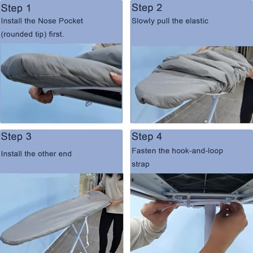 VividPaw Thick Ironing Board Cover and Pad - Standard Size Blue