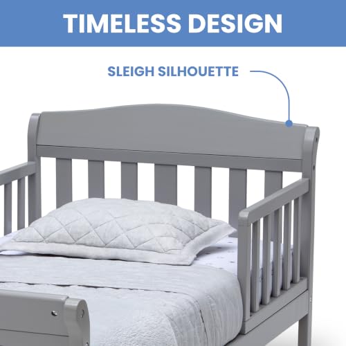 Delta Children Toddler Bed & Waterproof Mattress Set - Grey