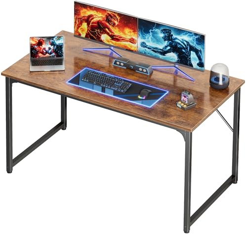 47-Inch Computer Desk with Deeper Desktop, Rustic Brown Office Writing Desk