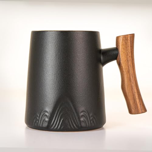 Urban Tokyo Black Tea Cup with Lid & Porcelain Infuser 15oz - Hot Beverage Mug