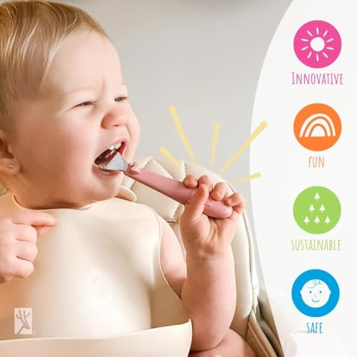 Toddler Stainless Steel Silverware Set with Silicone Handles