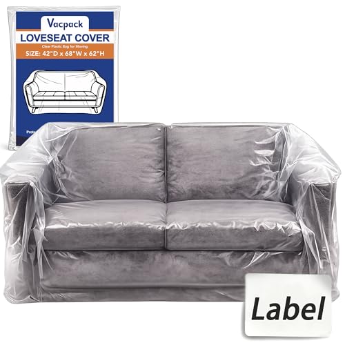 Extra Large Clear Plastic Sofa Loveseat Covers for Moving