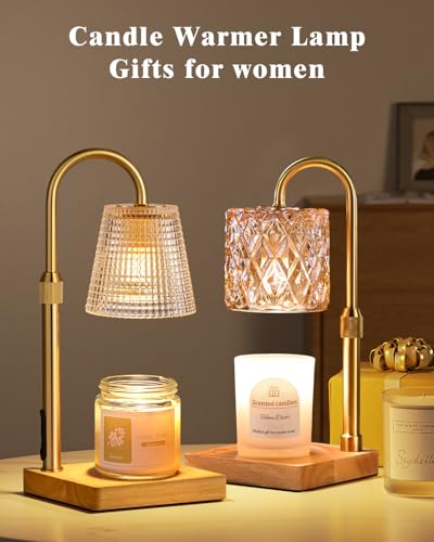 Candle Warmer Lamp with Timer - Adjustable Height Electric Wax Warmer