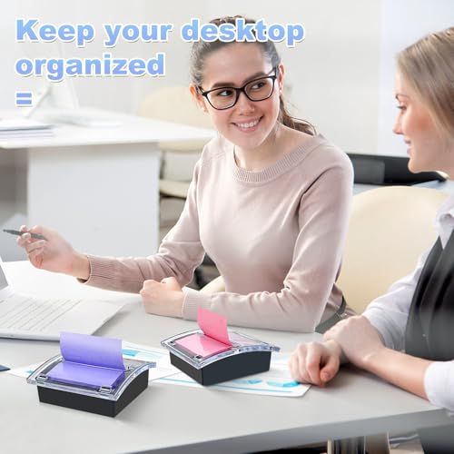 Pop-Up Sticky Note Dispenser 3x3 Inches with Black Base