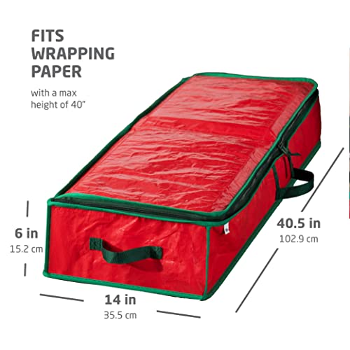 Gift Wrapping Paper Storage Container 40-Inch Waterproof Holder for Rolls