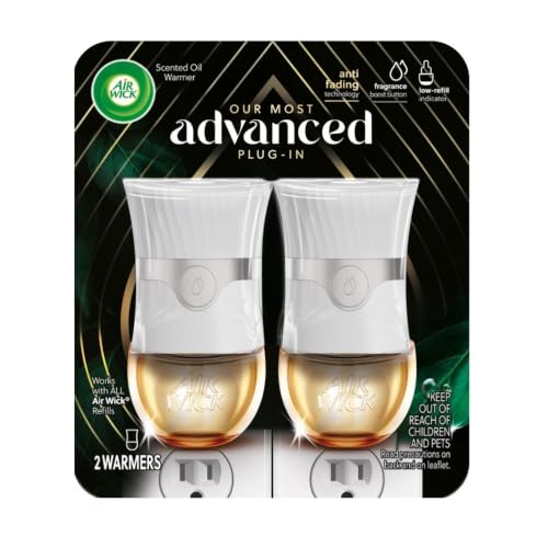 Advanced Plug-In Scented Oil Air Freshener Warmer, 2-Pack - White