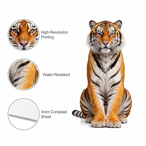 Life Size Tiger Cutout 4 ft Animal Themed Party Decoration