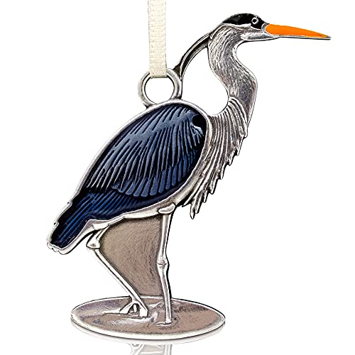 DANFORTH Great Blue Heron Ornament - Pewter Handcrafted in USA (Great Blue Heron)