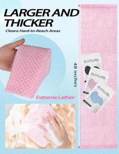 Pink Blissal Exfoliating Shower Towel 48