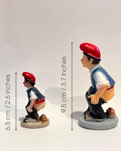 Resin Caganer Nativity Figurine - Humorous Catalan Holiday Decor, 6.5cm