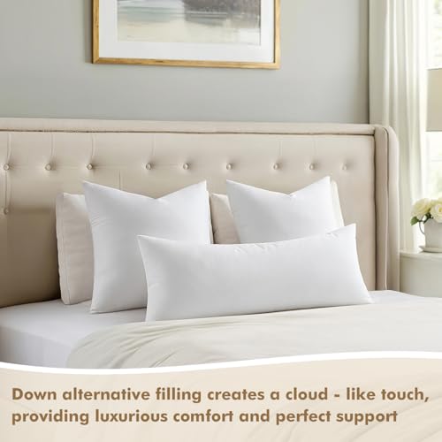 MIULEE 14x36 Synthetic Down Alternative Lumbar Pillow Insert Form