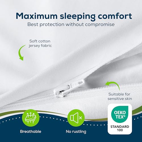 Waterproof Duvet Cover with Zipper - Full/Queen Size, White
