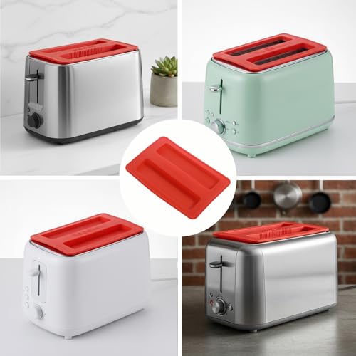 2-Piece Silicone Toaster Dust Cover - Universal 2-Slice Kitchen Appliance Lid