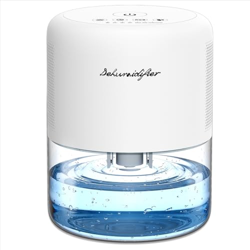 Small Portable Dehumidifier for Home with 44oz Tank and Auto Shut-off