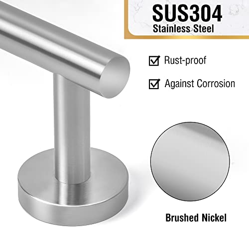 24 Inch Brushed Nickel Towel Bar, SUS304 Stainless Steel Bathroom Rack