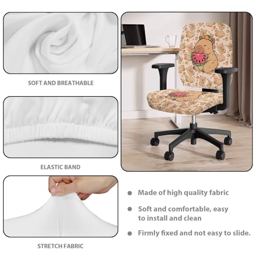 Stretchable Office Chair Cover - 2-Piece Universal Fit Protector
