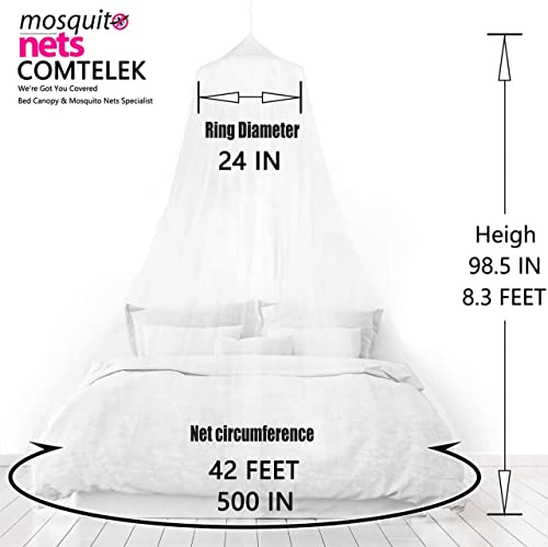 White Dome Mosquito Net Bed Canopy for Crib, Kids & Adult Beds