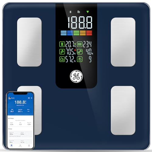 Smart Body Composition Scale with Bluetooth App Sync, 500lb Capacity