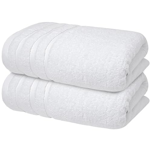 Luxury 100% Cotton Bath Towels - 600 GSM, 27x54 Inch, 2-Piece Set