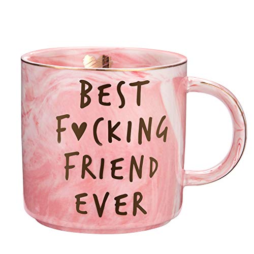 Hendson Pink Marble Coffee Mug 11.5oz - Best Friend Birthday Gift for Women