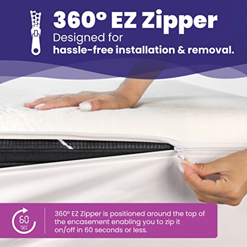 Twin XL Waterproof Bamboo Viscose Mattress Encasement 360° Zipper