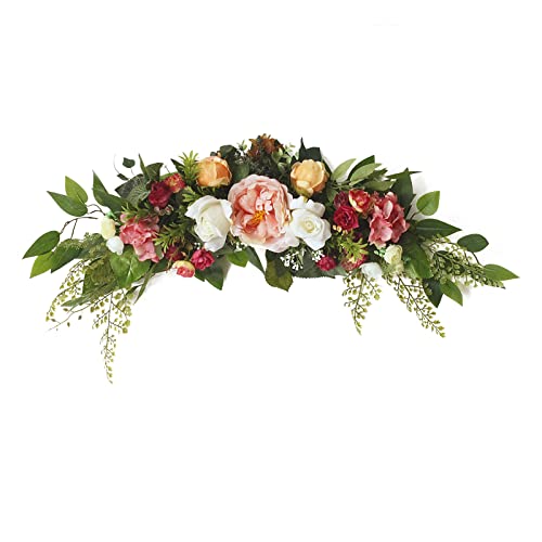30-Inch Artificial Rose and Hydrangea Flower Swag for Wedding Arch Decor