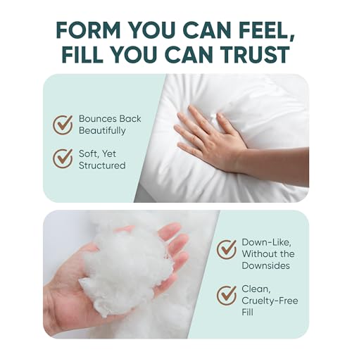 Pillowflex 22x22 Synthetic Down Pillow Insert - Square Throw Pillow Form