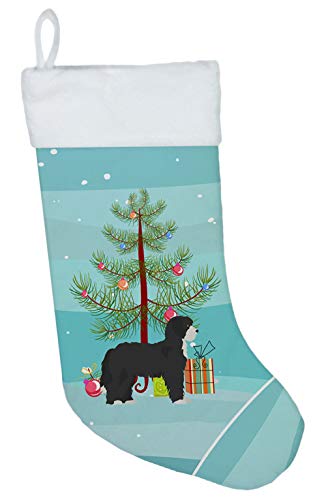 Sheapadoodle Christmas Stocking - 18" Suede 2-Sided Fireplace Decor