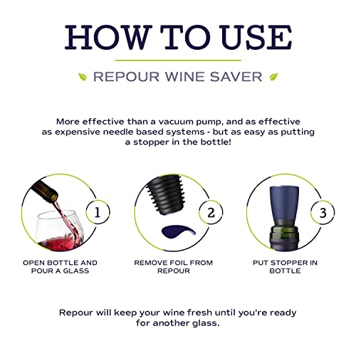 Oxygen Absorbing Wine Saver Bottle Stoppers - Preserves Freshness (10-Pack)