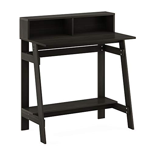 A-Frame Computer Desk with Monitor Stand and Hutch, Espresso